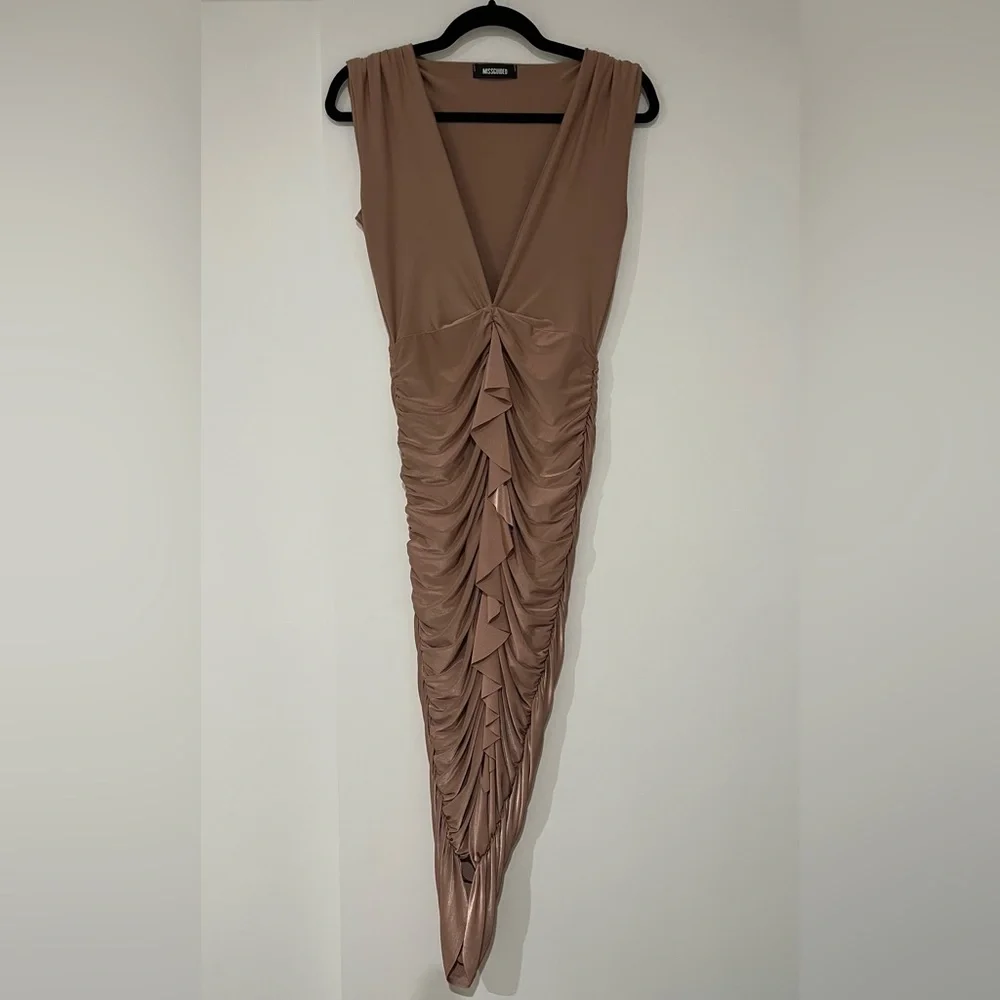 MissGuided Ruched Ruffle Bodycon Dress - Picture 3 of 5